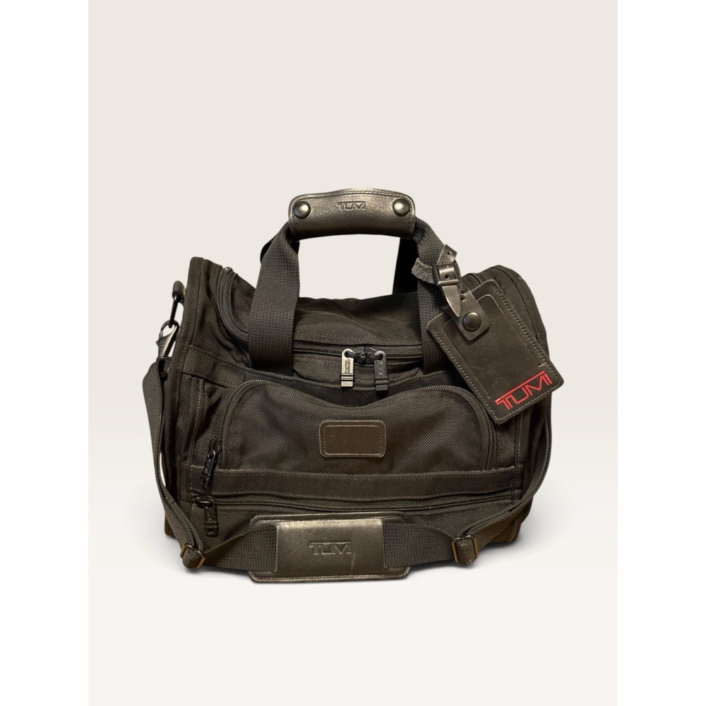 Tumi Bag Black Ballistic Nylon 14" Compact Carry-On Travel Gym Bag Tote Carryall